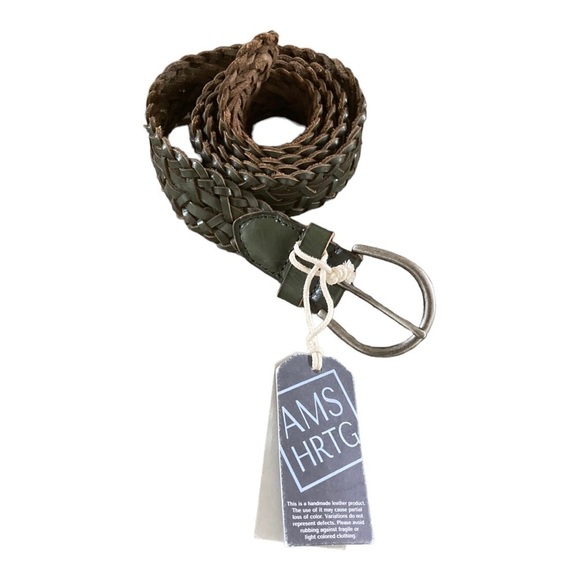 Amsterdam Heritage Aaltje Braided Italian Leather Belt NWT main image 5